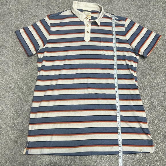 Marine Layer Polo Shirt Men's Larger Re-Spun High Softness Fabric Multi Stripe - Picture 2 of 8